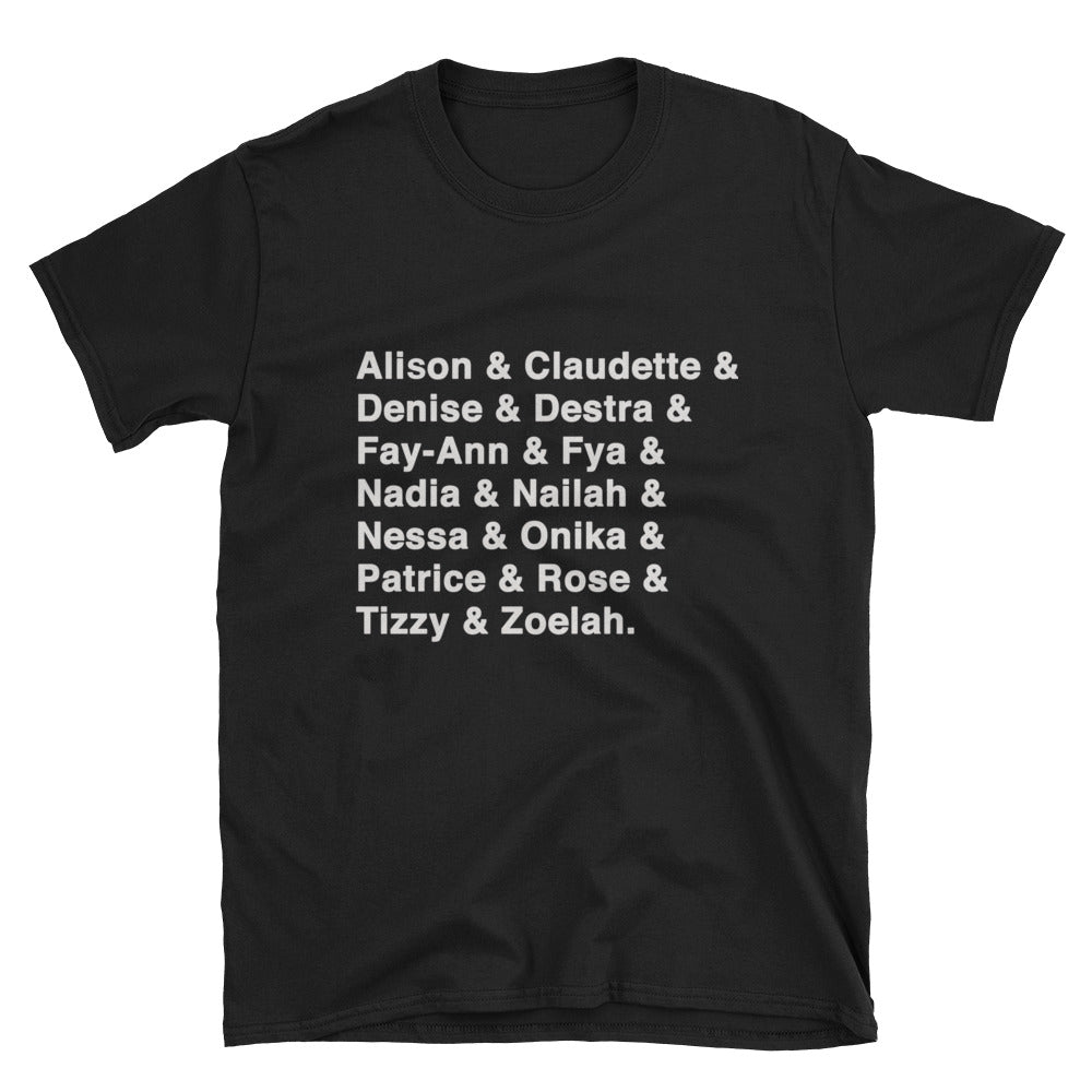 Queens of Bacchanal | Blk Short-Sleeve Unisex WIAF T-Shirt