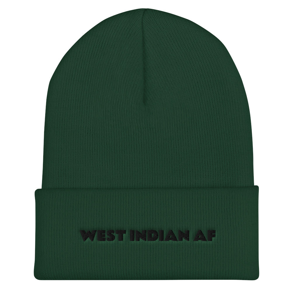 West Indian AF Embroidered Cuffed Beanie